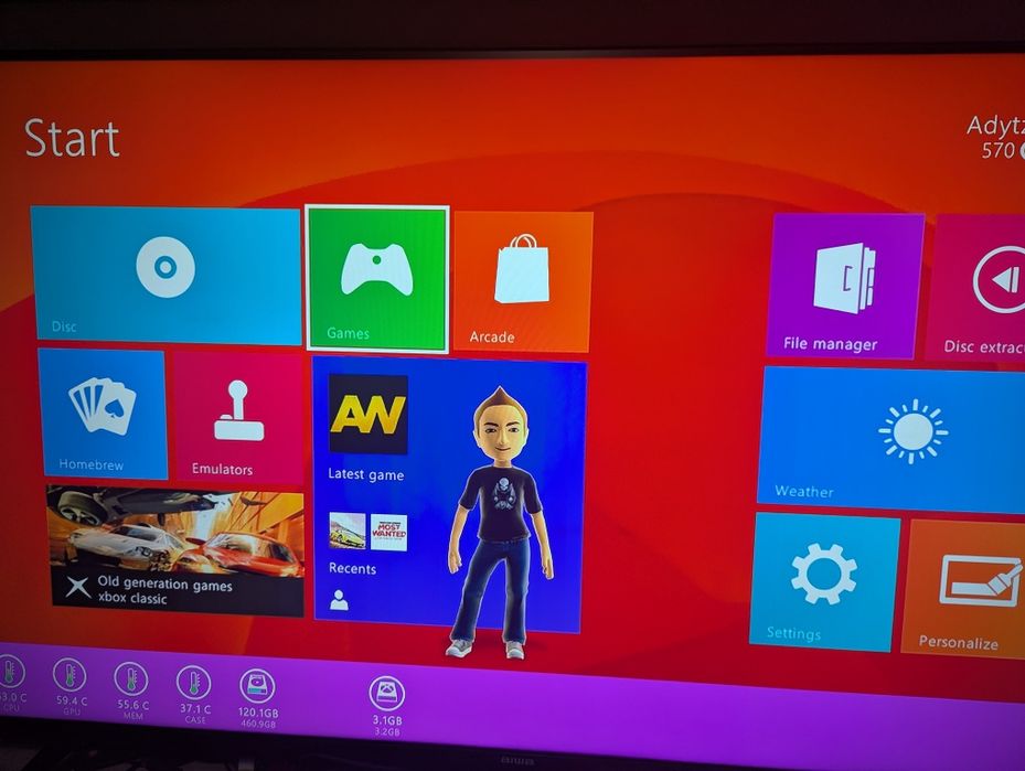 Xbox 360 modat cu jocuri 500gb