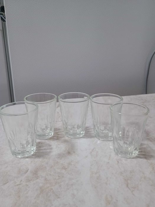 Set 5 pahare cristal shot bauturi alcoolice whisky coniac palinca