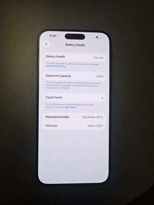 Като Нов Iphone 15 pro max 256GB 100% Battery