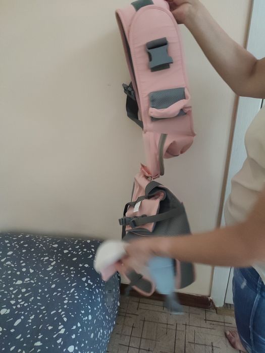 Эргорюкзак для детей кенгуру розовый