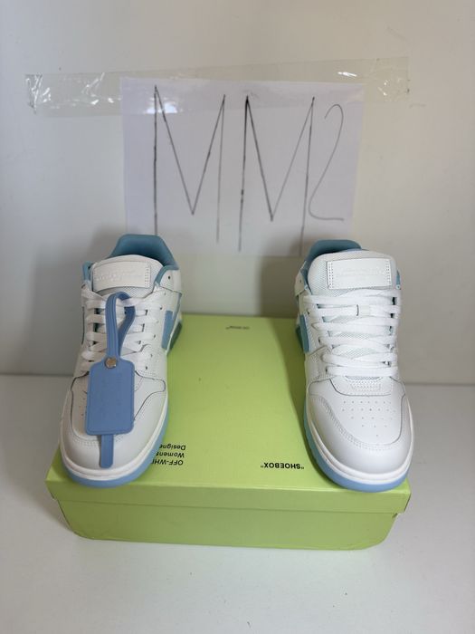 Adidasi Off-White Out Of Office Lace-Up Sneakers white and blue