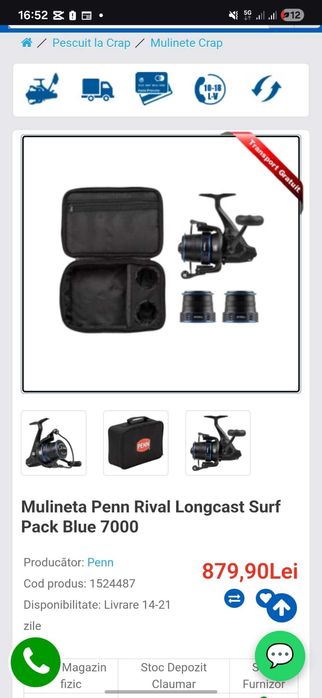 Set mulinete pescuit la crap/ tripod Delphin