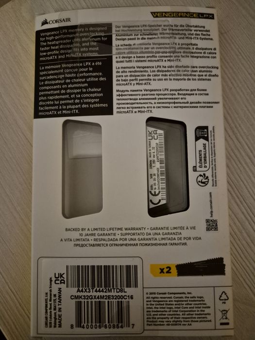 Memorie RAM Corsair Vengeance LPX de  1 x 16GB DDR4 3200MHz CL16