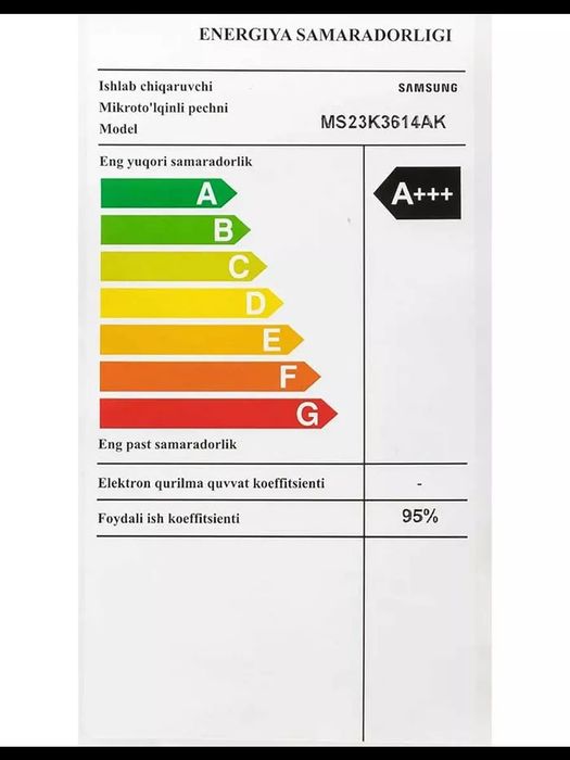 Микроволновая печь Samsung (solo 23L) Model  : MS23K3614AK  Доставка