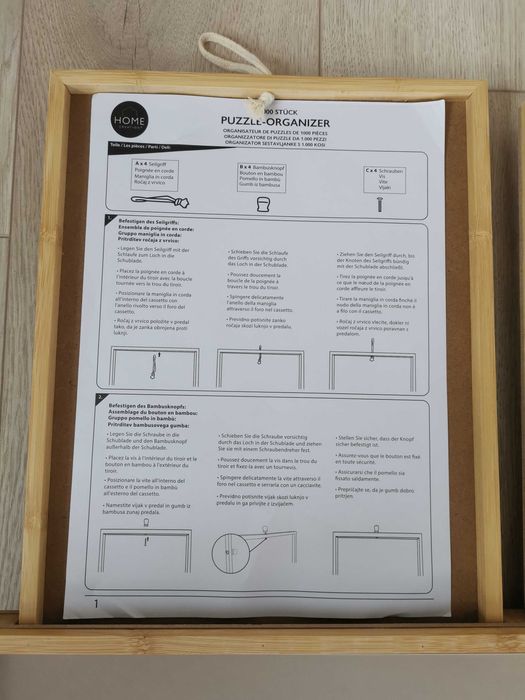 Masa rotativa din lemn Puzzle maxim 1000 piese