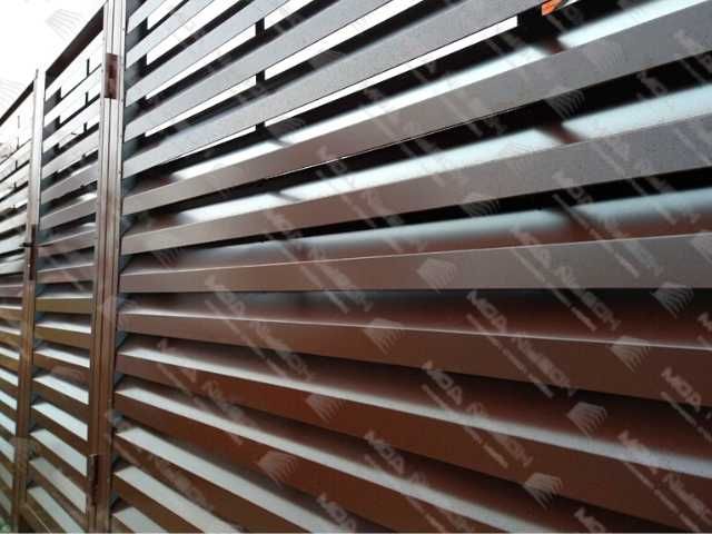 Забор жалюзи металлический