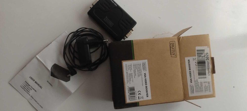 DIGITUS VGA видео усилвател/удължител до 65м, 300MHz, макс 1920x1440
