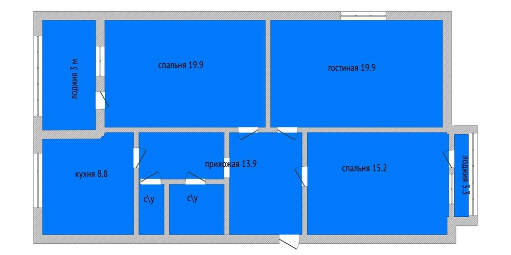 Продажа 3-комнатной квартиры