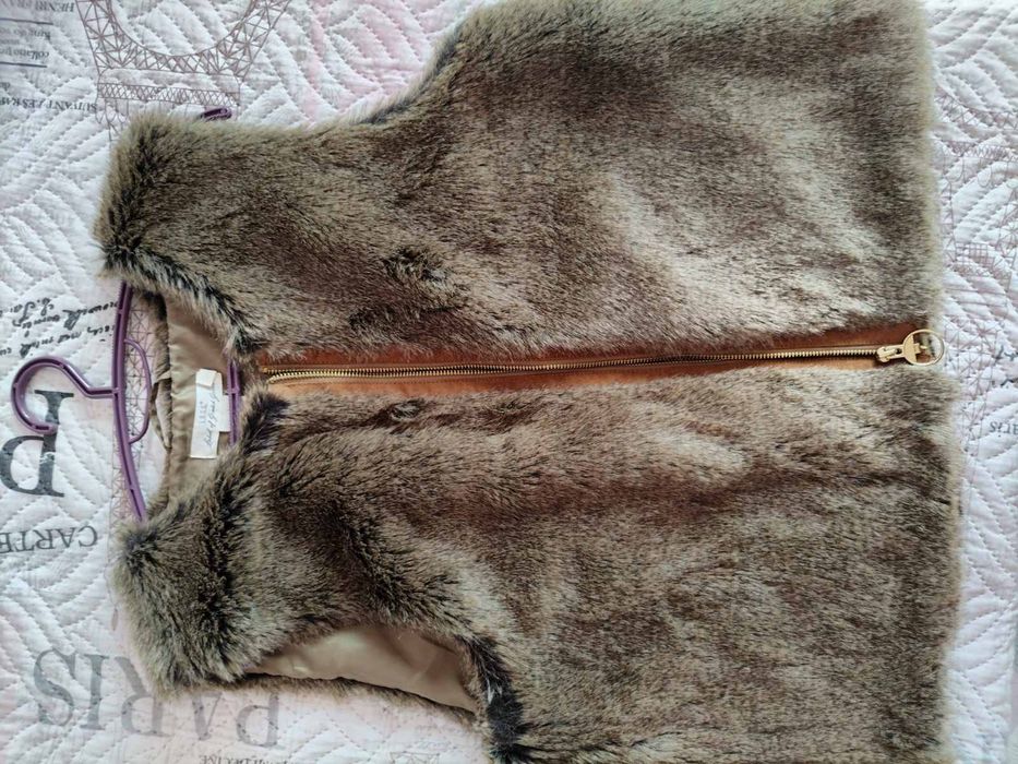 Елек с косъм и цип