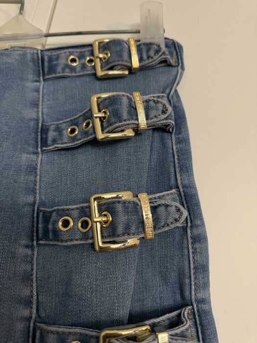 Дънкова пола с колани Hoermanseder x about you