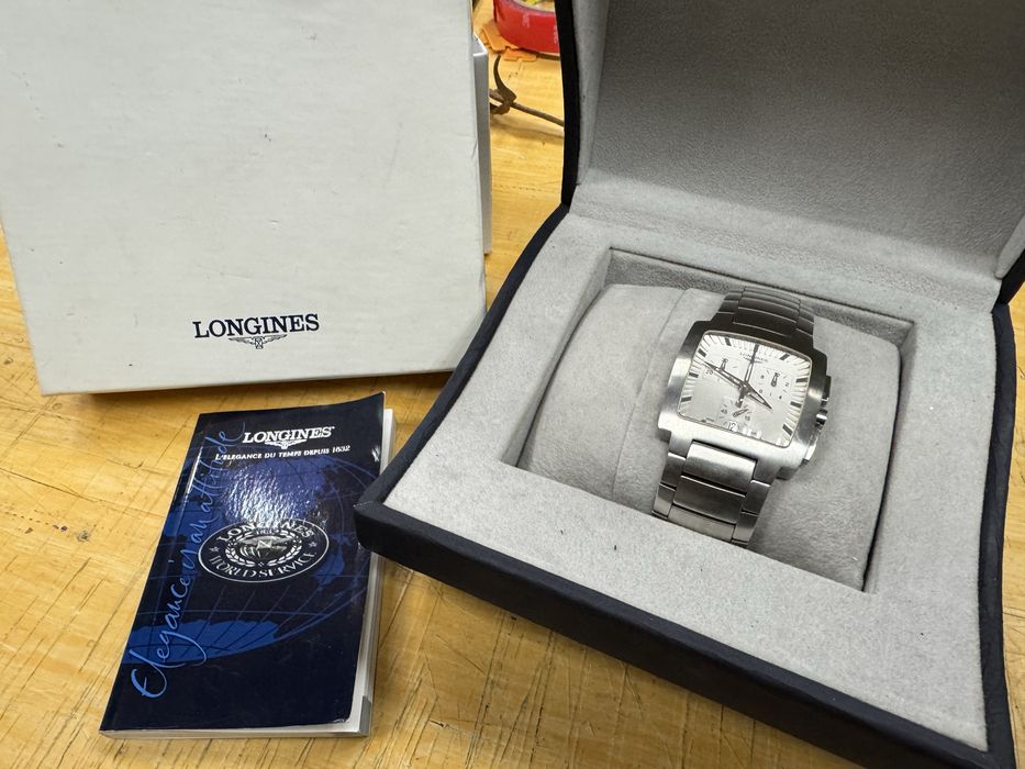 Longines Oposition Chronograph швейцарски мъжки квадратен часовник