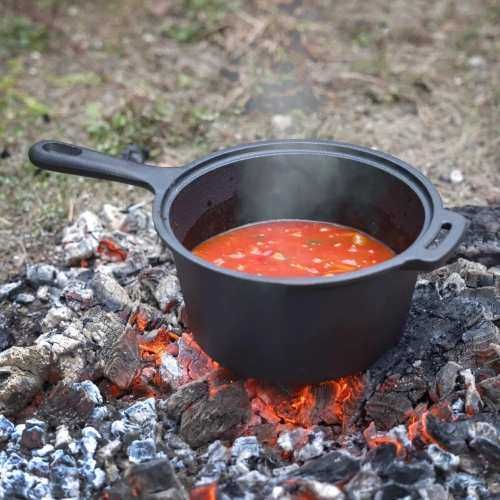 Чугунена касерола с капак