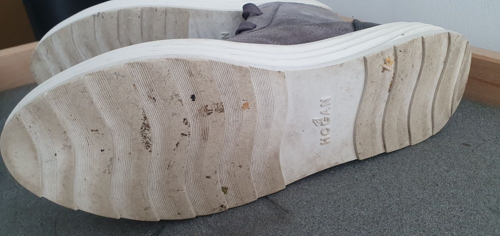 Sneakersi tenisi HOGAN din piele gri masura 43 44