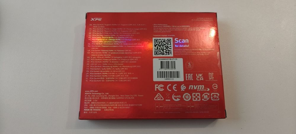 SSD Adata XPG GAMMIX S70 Blade M2 PCIe 4x4 2TB pana la 7800 Mb/sec