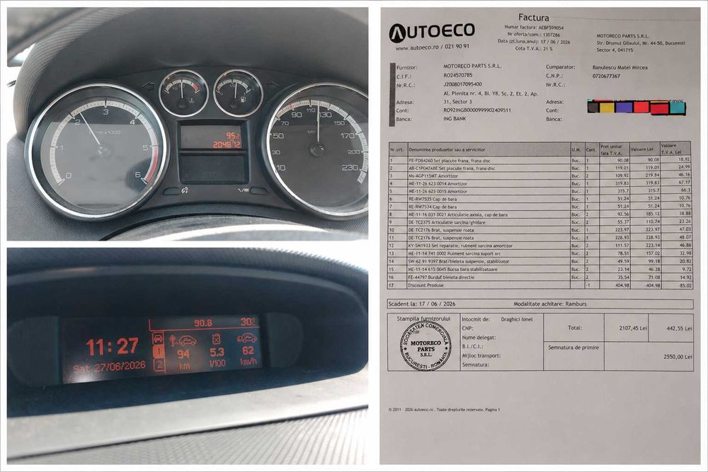 Peugeot 308 1.6 hdi 109 cai 6 viteze 2008