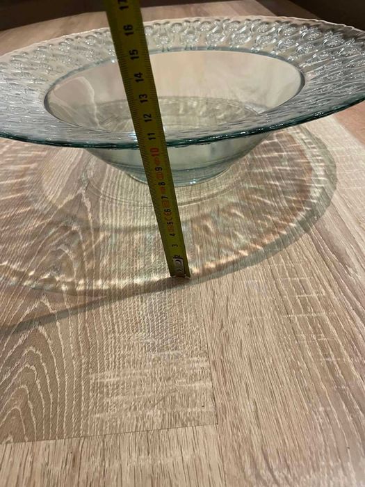 Керамичен свещник и стъклена фруктиера