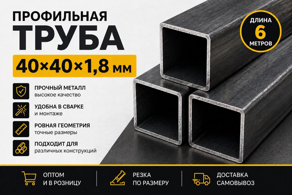 Труба профильная 40×40×1,8 мм | Опт и розница