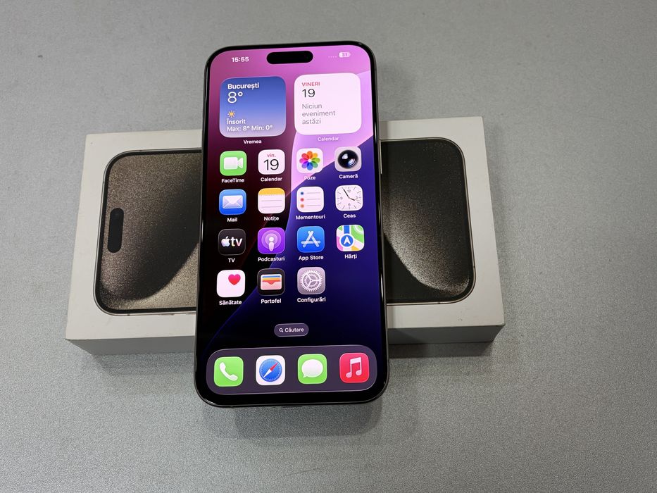 Iphone 15 Pro Max, 256 gb, Natural Titanium, la cutie