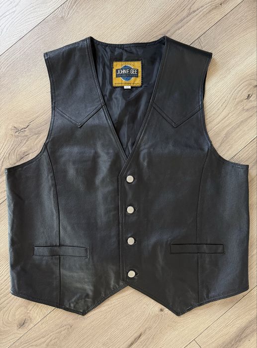 Vesta Piele Naturala JOHN F GEE Porc Nappa Negru Barbati | Marime XL