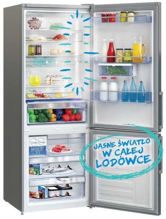 Нов хладилник с фризер BEKO RCSA400K20X 201 см