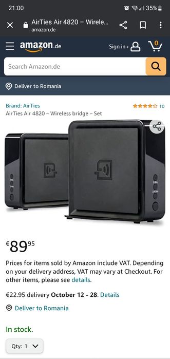 Router Extender AirTies Air 4820 – Wireless bridge

SIGILAT Nou