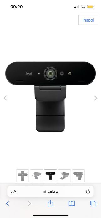 logitech brio 4 k streaming edition cu incarcator si stativ inclus !