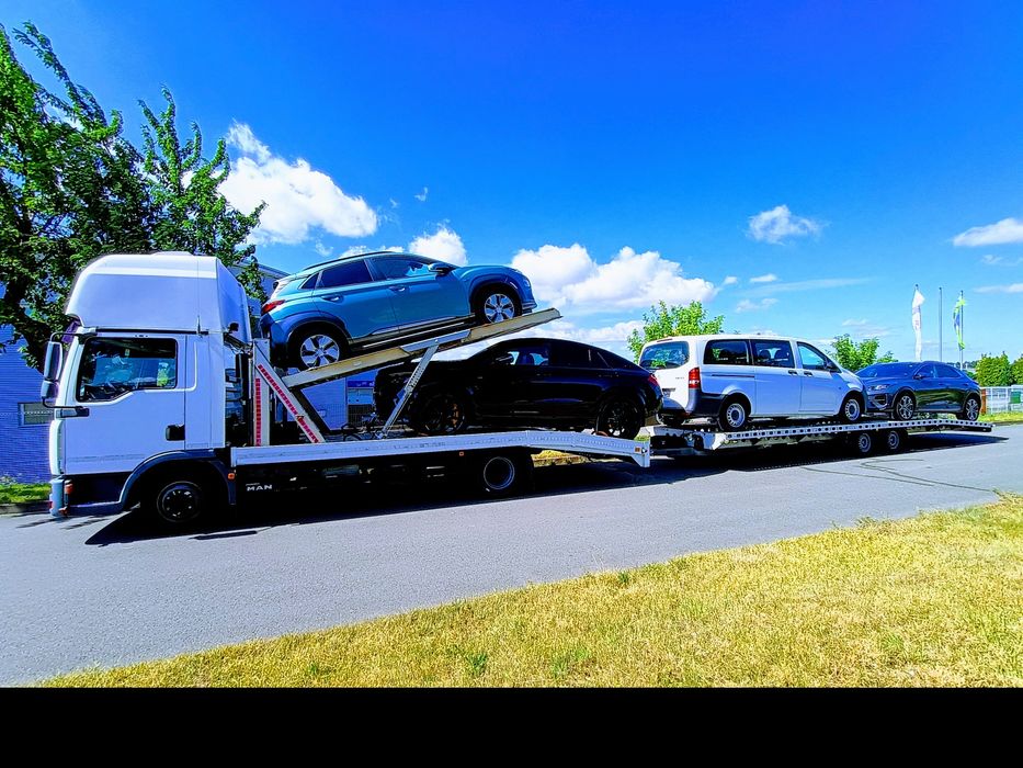 Transportor Auto - Platforma Auto - MAN TGL 8240+WIOLA 3.5t-4 Poziții