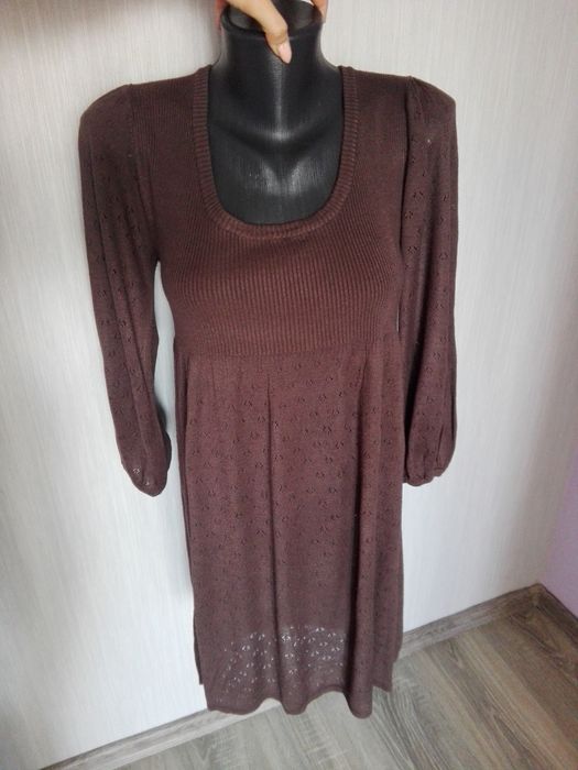 Кафява рокля плетиво