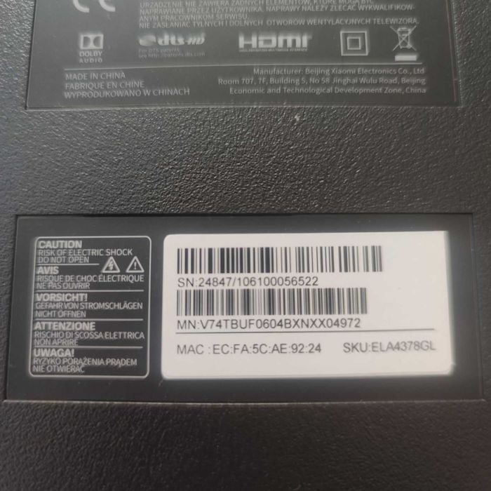 Телевизор на части. MI  LED TV L43M5-5ASP.