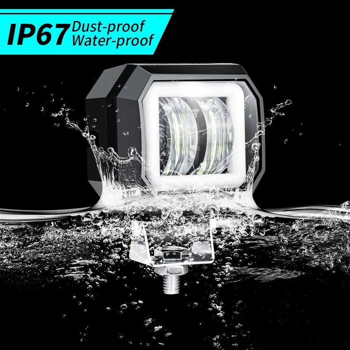 2 БРОЯ 40W Диодни Фарове за Мотор Мотокар ATV 12-24V LED Прожектор ФАР