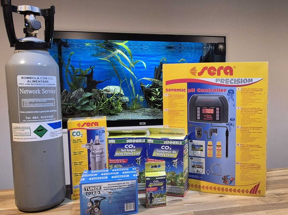Sistem complet CO2 Acvariu Butelie+Ph controler Sera+reductor Tunze