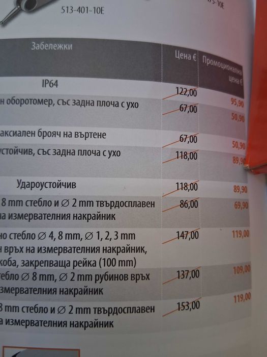 Индикаторен часовник с диапазон 10 мм.
