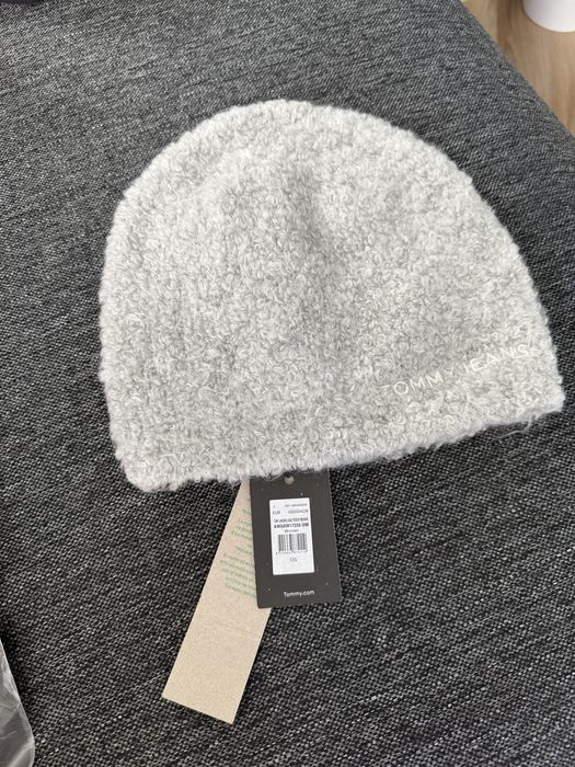 Tommy Jeans Teddy caciula dama culoare gri marime OS noua originala