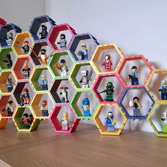 LEGO | Suport | Stand | Display modular colecție figurine pt. 5 buc.