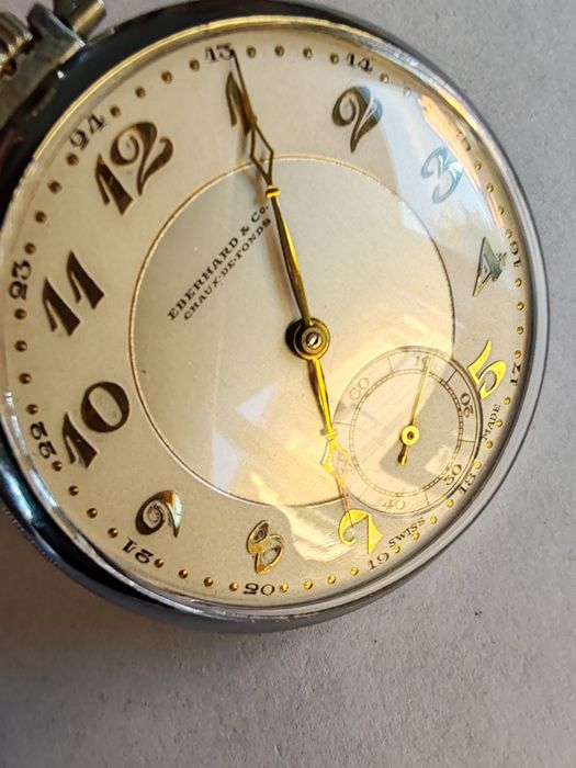 Ceas de buzunar Eberhard&Co 47,5 mm Funcționează Impecabil!