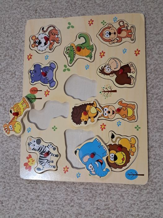 Lot joc atacul rechinului, puzzle incastru animale, puzzle ceas culori forme geometrice, cuburi construcție