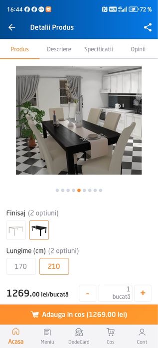 Masa MDF neagra ca noua