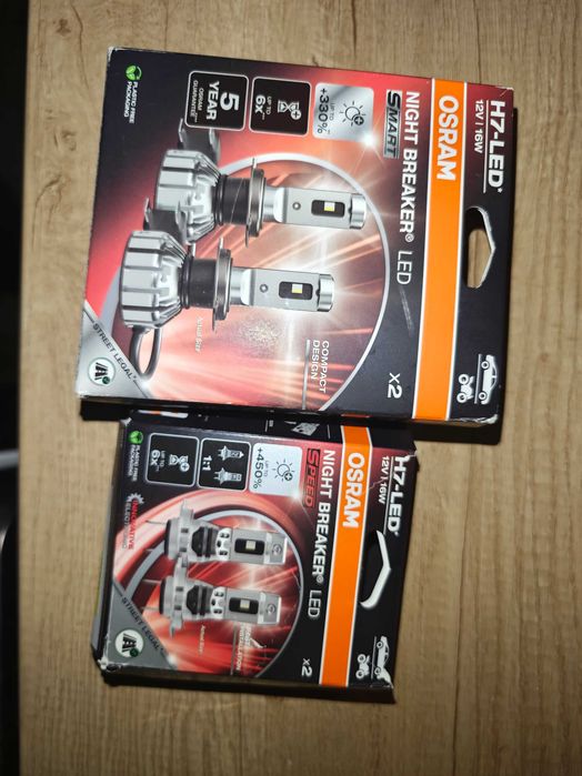 Osram H7 LED Night Breaker Speed 450 Omologat RAR 6000K +450% si/ sau SET Becuri LED Osram Smart Night Breaker +330% LED H7 - Omologate RAR H7
