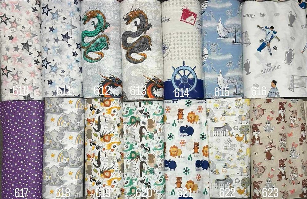 Платове за спално бельо Ранфорс 100 % памук ширина 240см