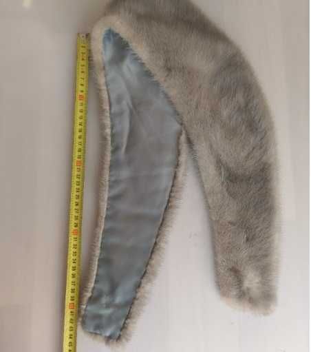 Яка от стествен косъм, сребърна норка