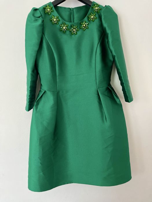 Rochie elegantă verde smarald S, ocazie specială