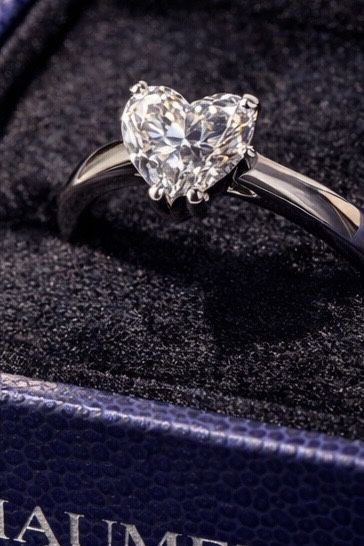 Inel Chaumet – diamant (hpht)1.03 ct heart -cut