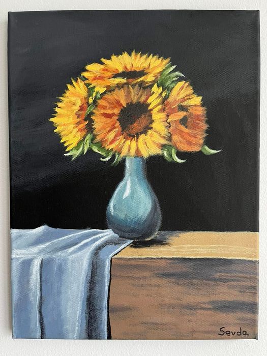 Акрилна картина “Слънчоглед”