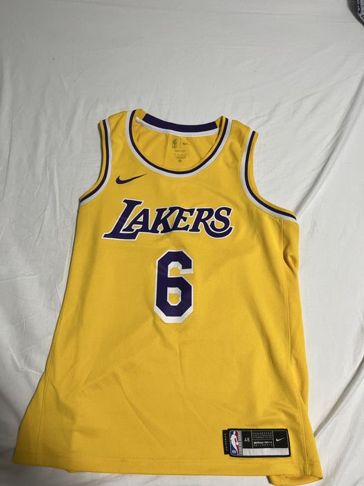 NIKE!! Maieu basket Nike Lakers Lebron James galben