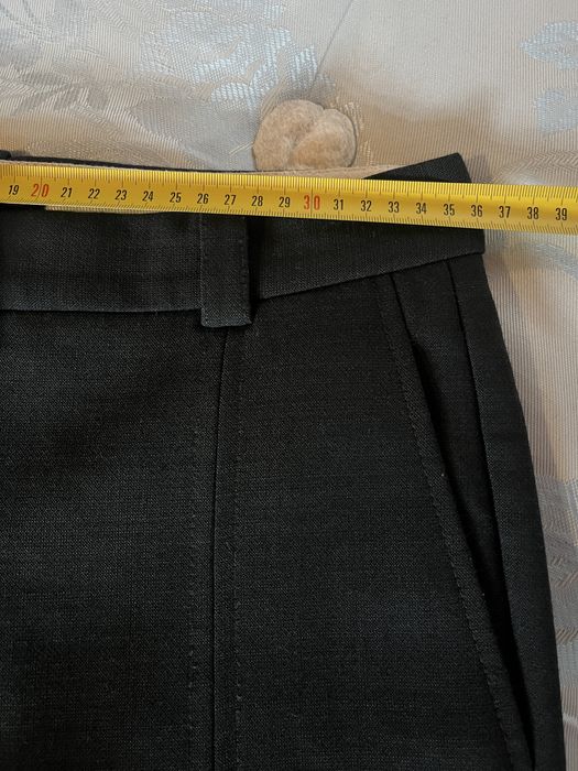 Massimo Dutti, pantaloni lână de costum, verde închis, talie medie