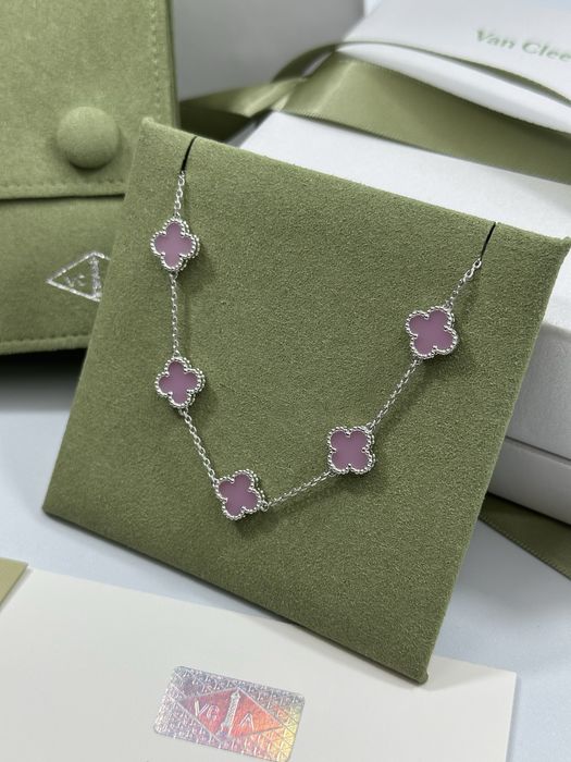 Brățară MINI Van Cleef & Arpels 5 motifs White Gold 750 Pink