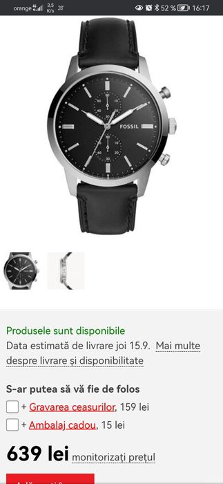 Ceas fossil  bărbătesc