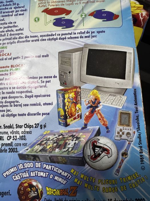 Lot de Colecție Excepțional Dragon Ball Z - Premiu Concurs 2003