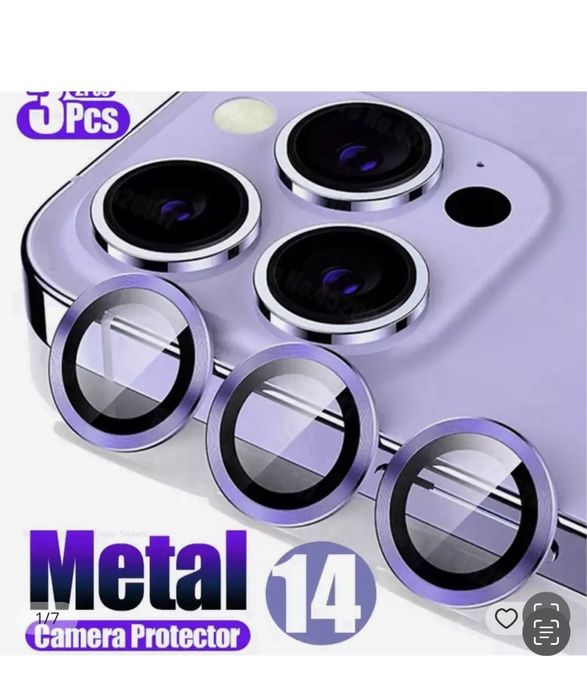 Iphone 13/14/15/16/17 PLUS PRO MAX Protectie/Folie Camera Cerc Metalic