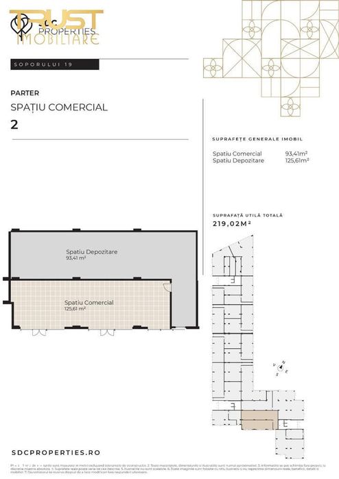 Spatiu comercial l 220 MP l Semifinisat  l Str. Soporului